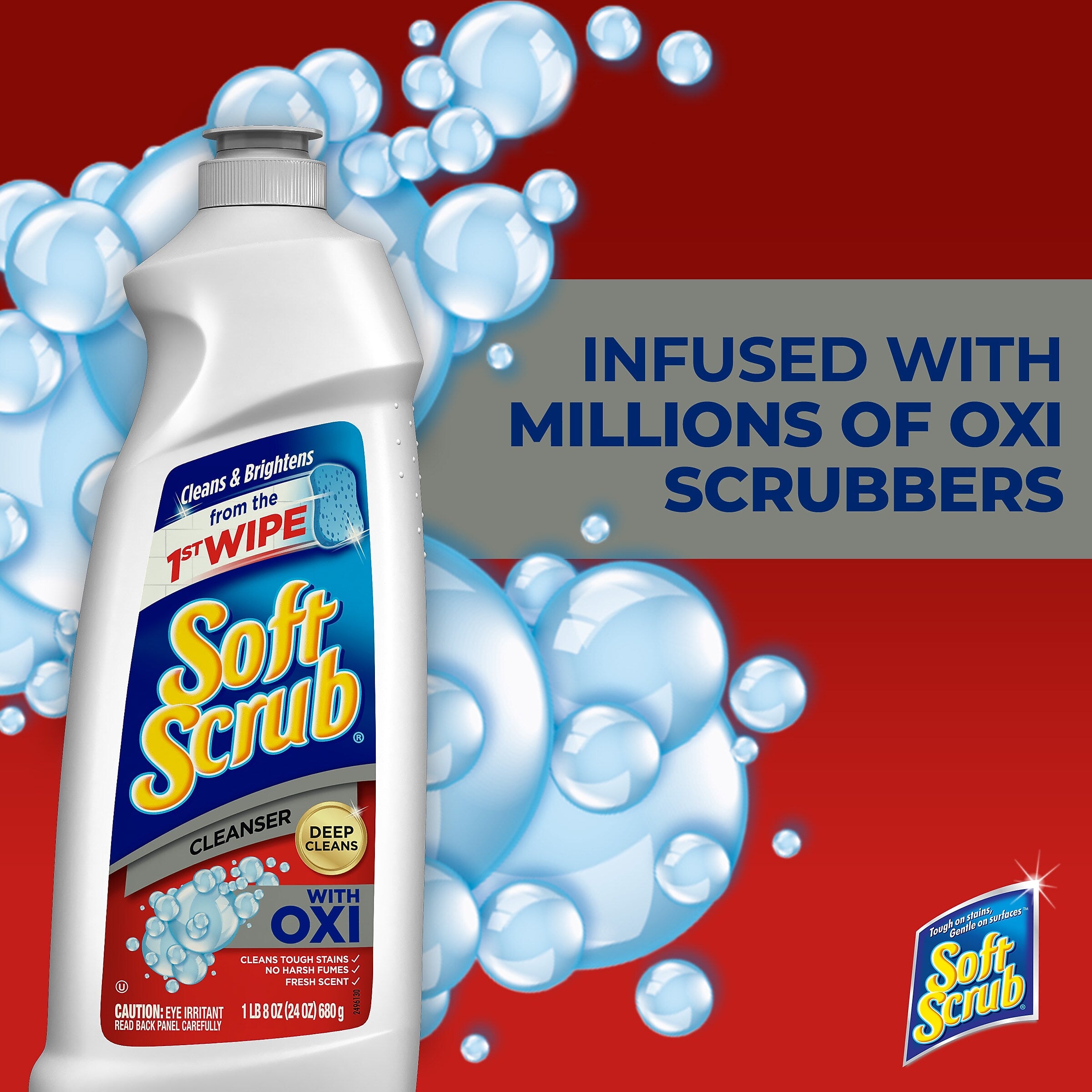 Soft Scrub Oxi Cleanser, 24 oz., 8/Carton (DIA07226)