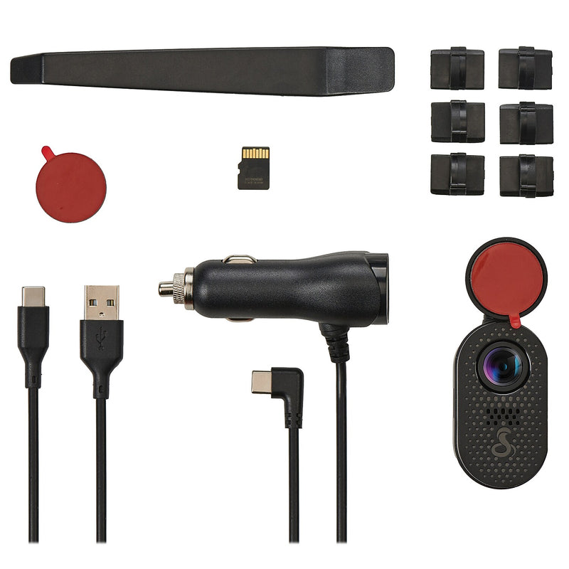 Cobra SC 120 Front 1440p Smart Dash Cam with Wi-Fi and microSD Card, Black (SC120)