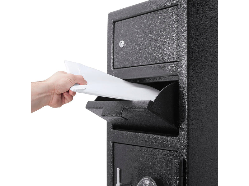Barska Dual-Compartment Steel Depository Safe with Keypad Lock, 0.72/0.78 cu. ft. (AX13310)