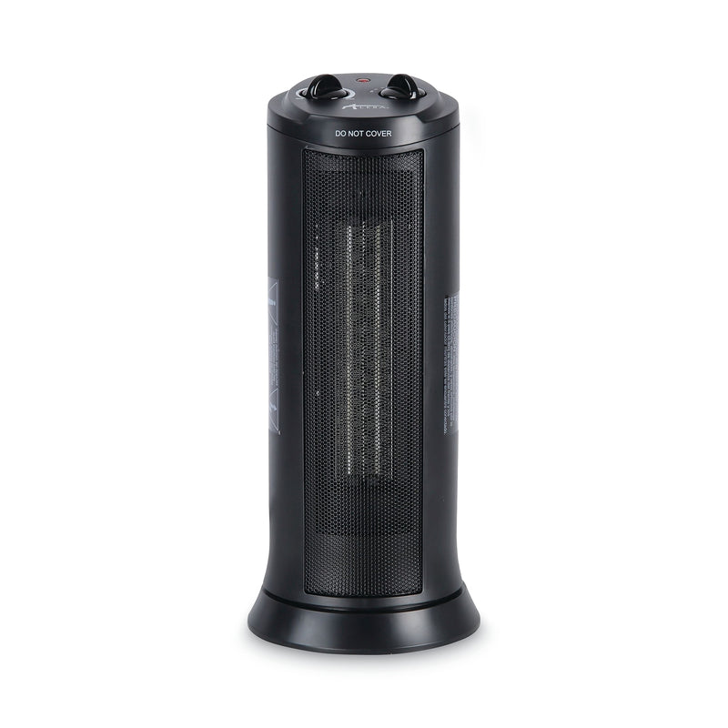 Alera 1500-Watt Ceramic Tower Heater, 7 3/8"w X 7 3/8"d X 17 3/8"h, Black (ALEHECT17)