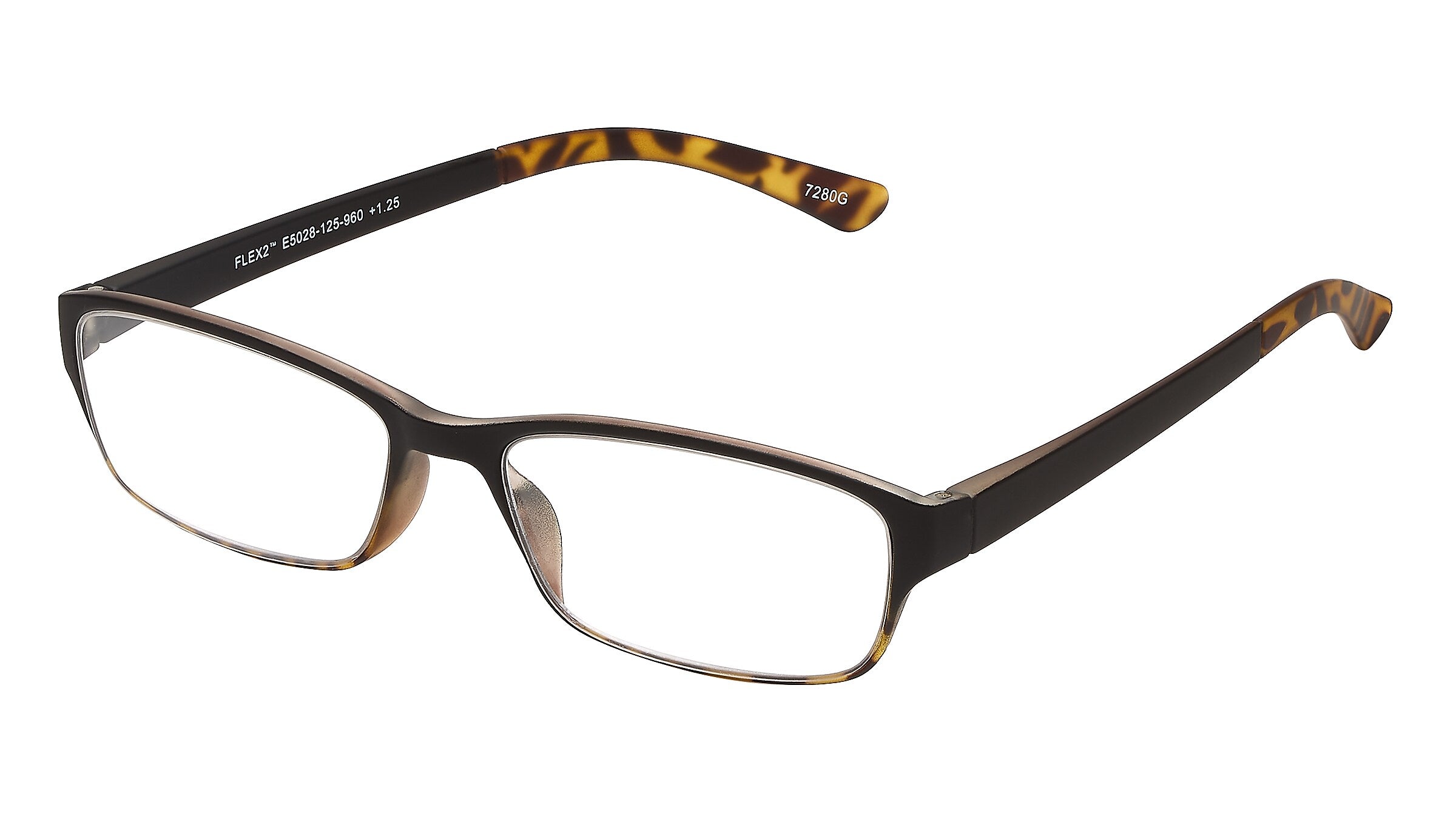 SAV Flex 2 +1.75 Reading Glasses, Black Demi (E5028)