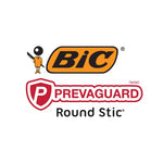 BIC Prevaguard Round Stic Ballpoint Pen, Medium Point, Blue Ink, 8/Pack (GSAMP81-BLU)