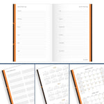 2026 AT-A-GLANCE Plan. Write. Remember. 5" x 8.25" Daily Planner, Paperboard Cover, Brown/Orange (70-6201-30-26)