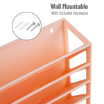 Mind Reader 5-Pocket Plastic Mountable Wall File, Letter Size, Pink (WALLANCH-PNK)