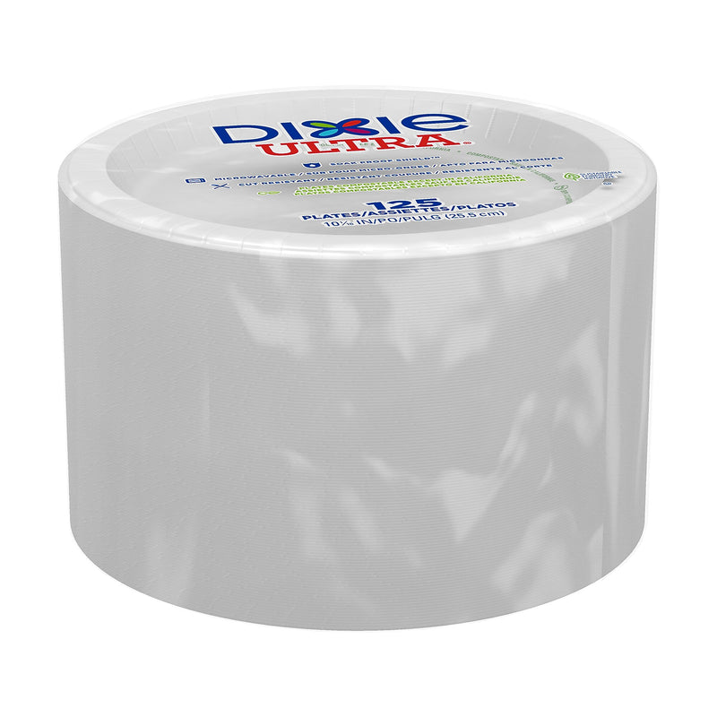 Dixie Ultra 10" Paper Plates, White, 125 Plates/Pack, 4 Packs/Carton (DIX SXP10W)