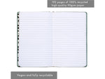 Pukka Pad Green Vibes Only Notebook, 5.28" x 8.46", Wide-Ruled, 96 Sheets, Green (9704-SPP)