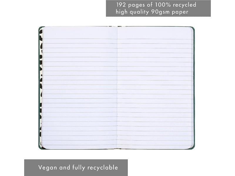 Pukka Pad Green Vibes Only Notebook, 5.28" x 8.46", Wide-Ruled, 96 Sheets, Green (9704-SPP)