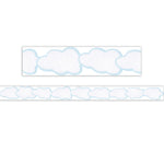 Teacher Created Resources Die-Cut Border Trim, 2.75" x 2.92', Clouds, 12/Pack, 6 Packs/Bundle (TCR9240-6)