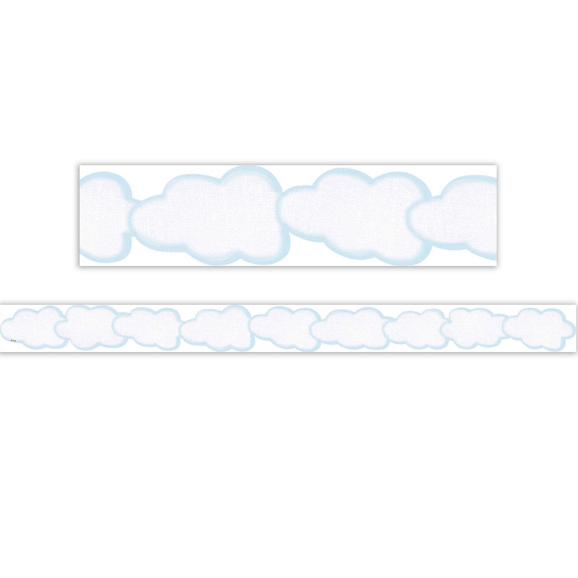 Teacher Created Resources Die-Cut Border Trim, 2.75" x 2.92', Clouds, 12/Pack, 6 Packs/Bundle (TCR9240-6)