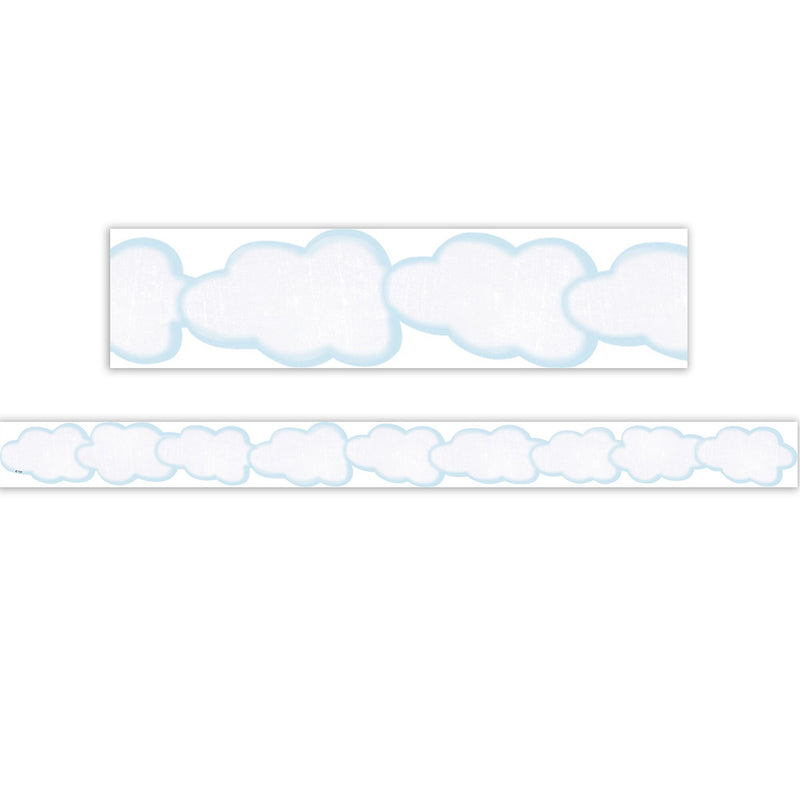 Teacher Created Resources Die-Cut Border Trim, 2.75" x 2.92', Clouds, 12/Pack, 6 Packs/Bundle (TCR9240-6)