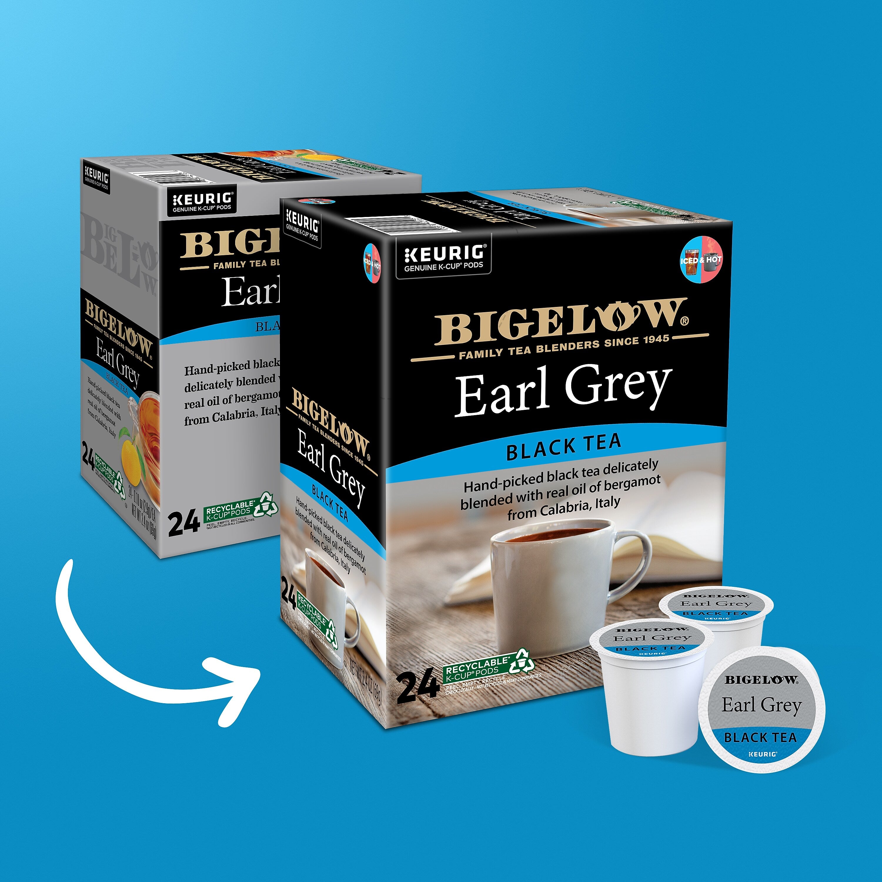 Bigelow Earl Grey Black Tea, Keurig® K-Cup® Pods, 96/Carton (6082CT)