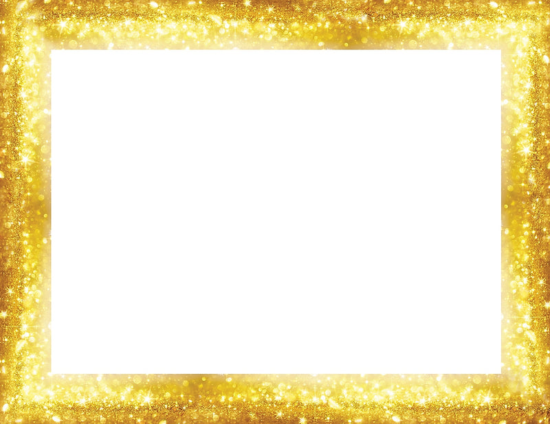 Great Papers Sparkle Border Letterhead, Gold, 50/Pack (2023072)