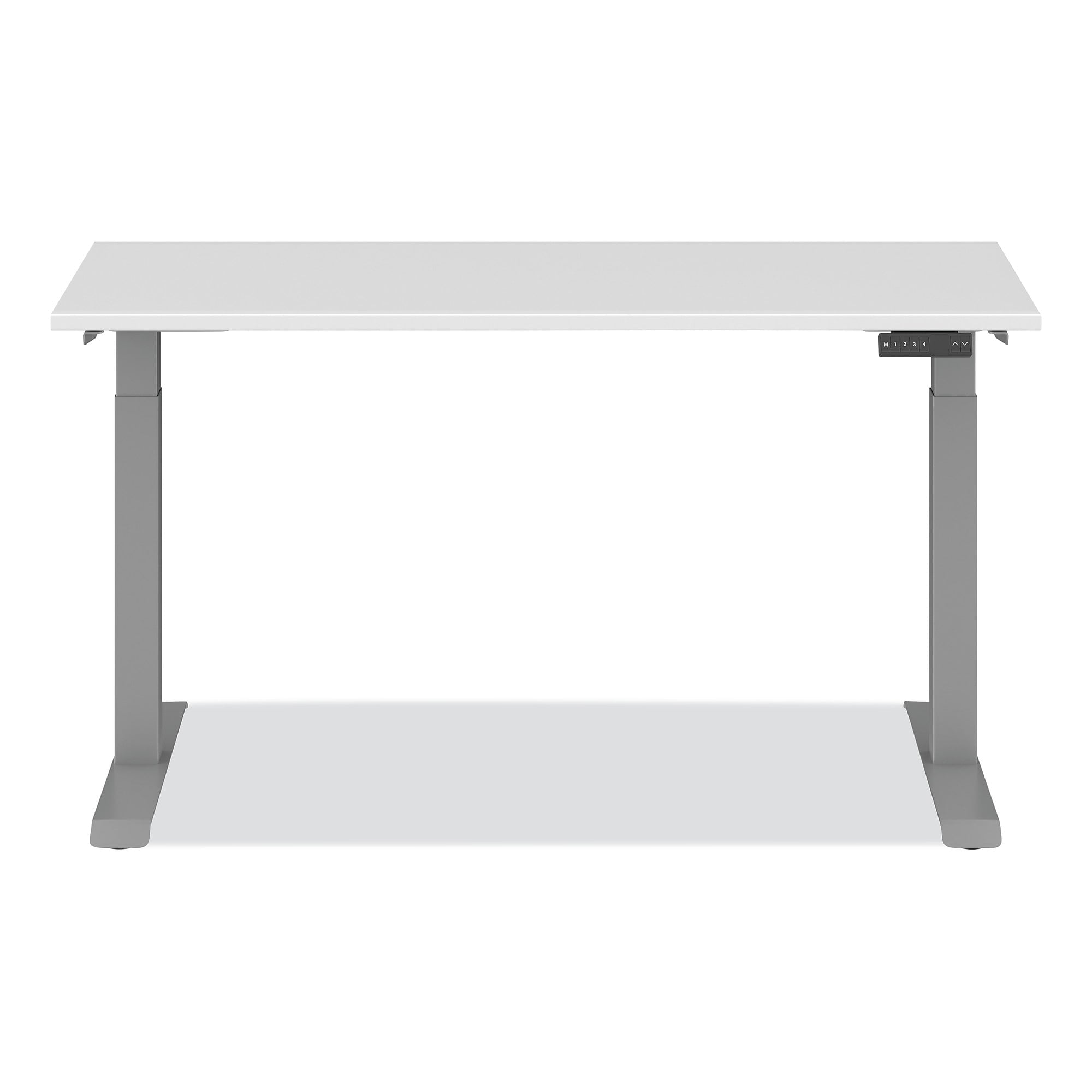 Alera® AdaptivErgo Sit-Stand Three-Stage Electric Height-Adjustable Table with Memory Controls, 60” x 24” x 30" to 49", White