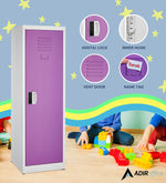 AdirOffice 48"H Single Tier Purple Storage Locker (ADI629-01-PUR-DL)