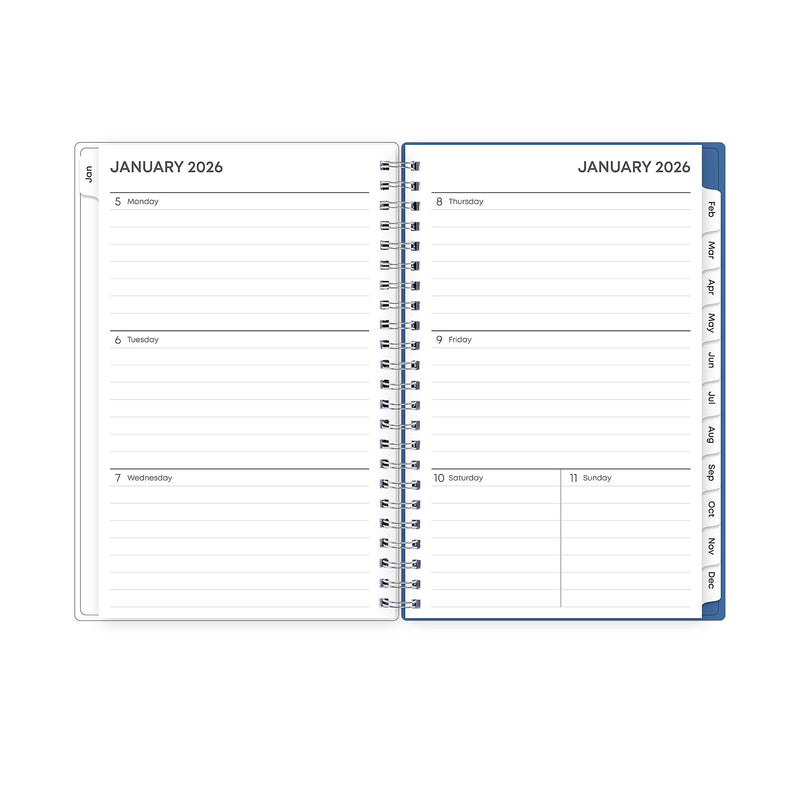 Planning Calendar BS Savoy Cool PP 5x8 RY26 Wkly/Mthly Safety Wirebound -