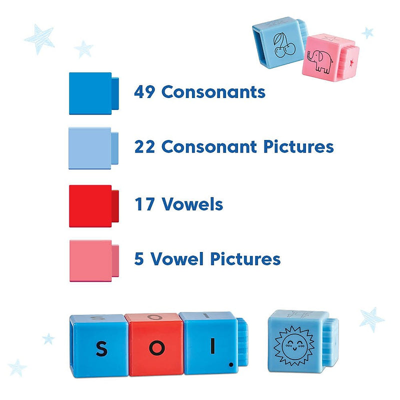 hand2mind Reading Rods Alphabet & Phonemic Awareness in Spanish, Assorted Colors (95392SP)
