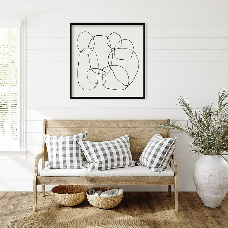 Amanti Art Dancing Circles by Teju Reval Wood Framed Wall Art Print, 33" x 33" (A42677159761)