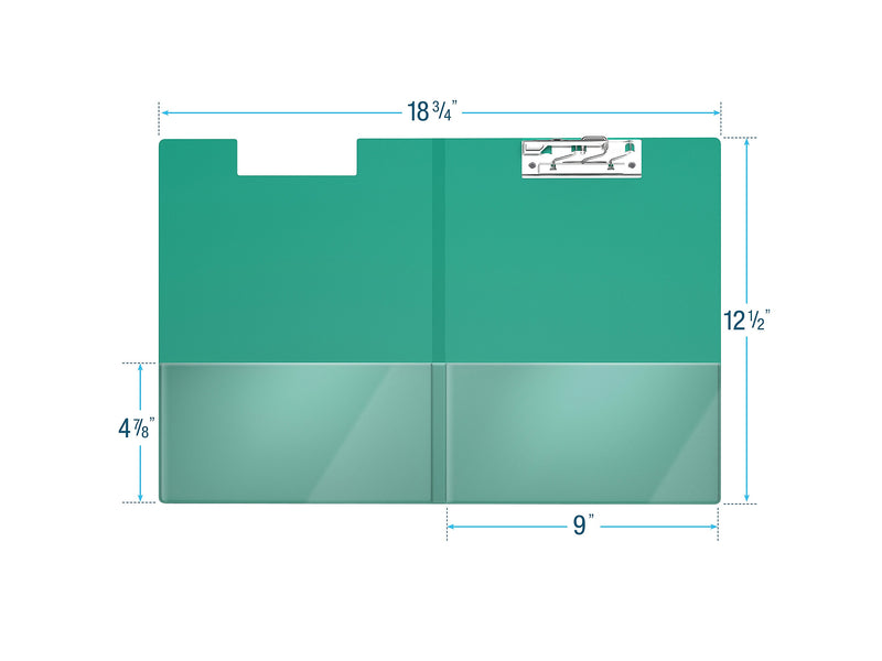 Davis Group Premium Polypropylene Clipboard, Letter Size, Green, 10/Pack (4511-04-10)