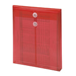 Smead Standard Plastic Filing Envelope, Letter, Red, 5/Pack (89547)