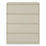 Alera 4-Drawer Lateral File Cabinet, Letter/Legal Size, Lockable, 52.5"H x 42"W x 18.63"D, Putty (ALEHLF4254PY)