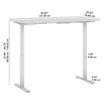 Bush Business Furniture Move 60 Series 60"W Electric Adjustable Standing Desk, Natural Elm/Black Powder Coat (M6S6030NEBK)