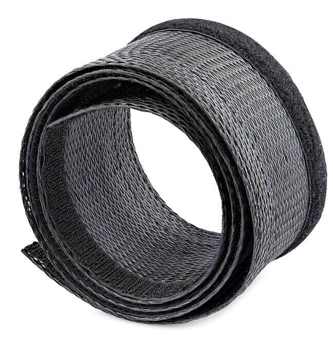 StarTech 10' Cable Management Sleeve, Black, Trimmable Heavy Duty Cable Wrap (WKSTNCMFLX)