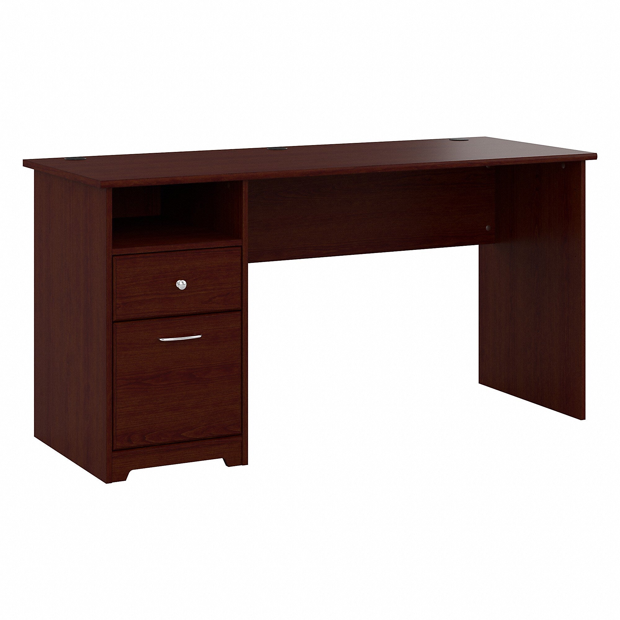 Bush Furniture Cabot 60"W Computer Desk with Drawers, Harvest Cherry (WC31460-03)