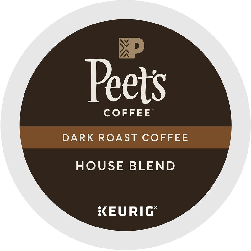 Peet's Coffee House Blend Coffee Keurig® K-Cup® Pods, Dark Roast, 22/Box (6546)