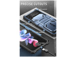 i-Blason Armorbox Metallic Blue Rugged Case for Samsung Galaxy Z Flip4 (Galaxy2022-ZFlip4-5G-Armorbox-Tilt)