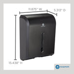 Georgia-Pacific Combi-Fold Vista Folded Paper Towel Dispenser, Black (56650A)