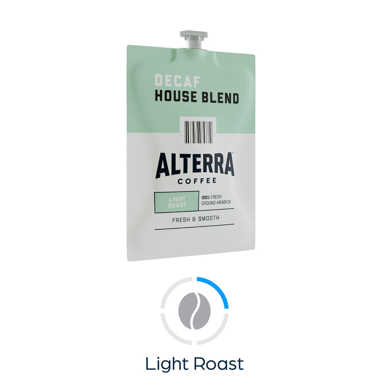 Alterra House Blend Decaf Coffee Flavia Freshpacks, Light Roast, 100/Carton (MDRA187)
