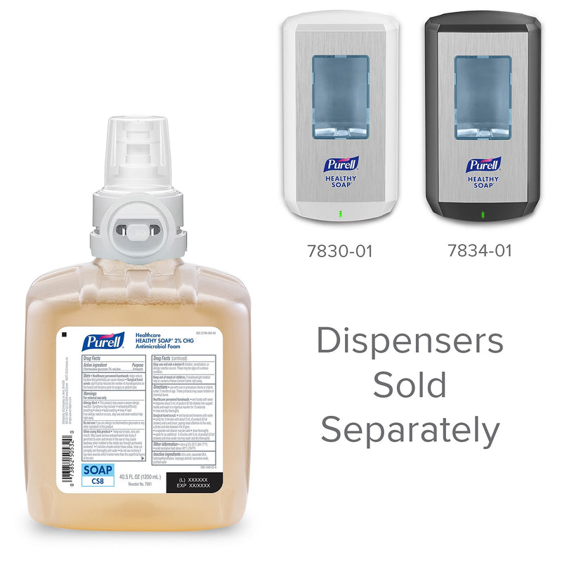 PURELL Healthcare Foaming Hand Soap Refill for CS8 Dispenser, 1200 ml, 2/Carton (7881-02)