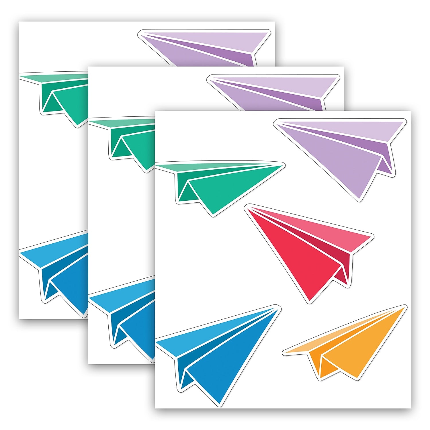 Carson Dellosa Education Happy Place Paper Airplanes Cut-Outs, 36/Pack, 3 Packs/Bundle (CD-120631-3)