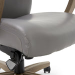 La-Z-Boy Greyson Ergonomic Bonded Leather Swivel Executive Chair, Gray (CHR10086A)