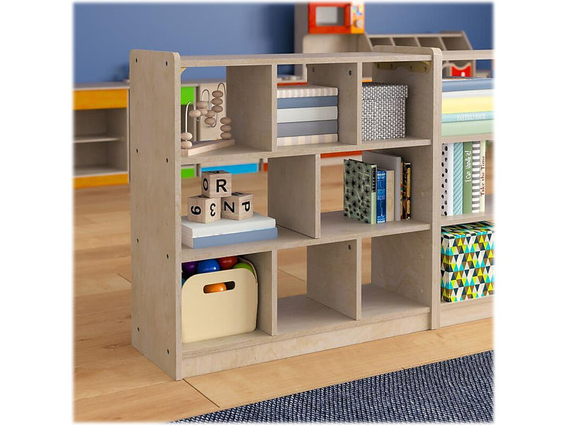 Flash Furniture Bright Beginnings 8-Section Modular Storage Unit, 31.5"H x 31.5"W x 11.75"D, Brown (MK-ME10513-GG)