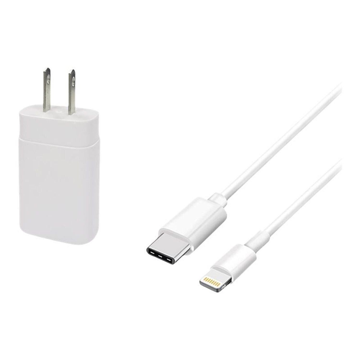 4XEM USB-C to Lightning Charging Kit/Bundle for for iPad and iPhone, White (4XIPADKITC6)