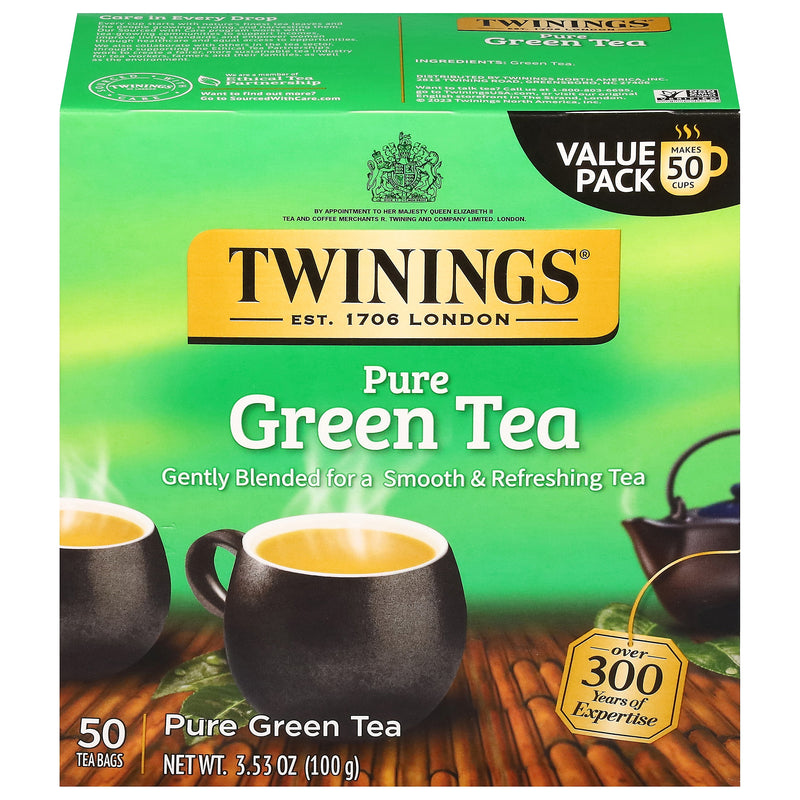 Twinings Green Tea Bags, 50/Box (F05789)