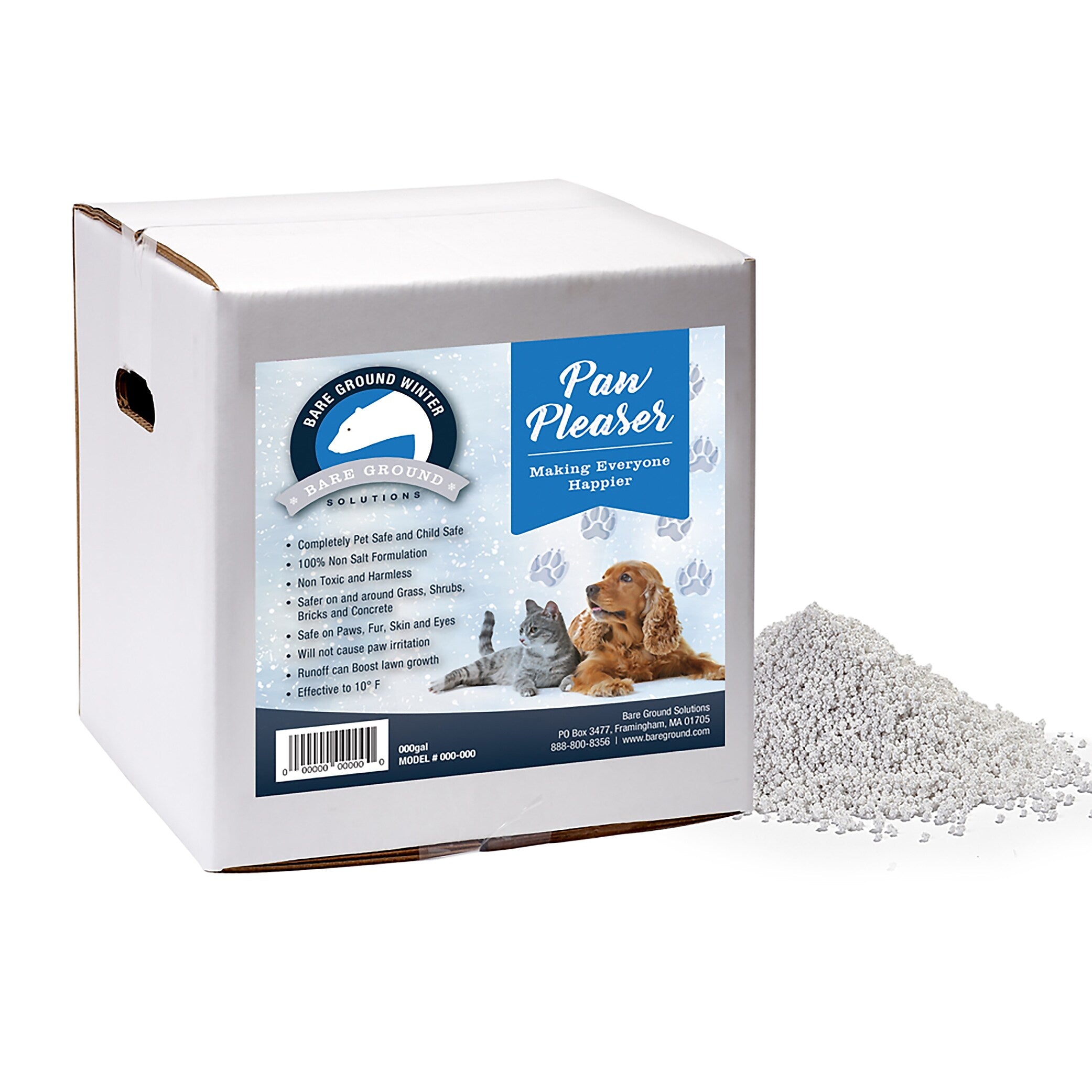 Bare Ground Paw Pleaser Pet Friendly Ice Melt Pellets, 40 lb. Box (PP-40)