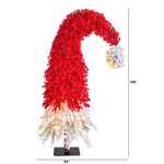 Nearly Natural 9-ft Holiday Red Santa Hat Christmas Tree with 600 LED Lights and 1992 Bendable Branches (T3275)