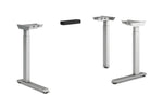 HON Coordinate Height Adjustable Base, 2 Stage, 3 Legs, Silver Finish