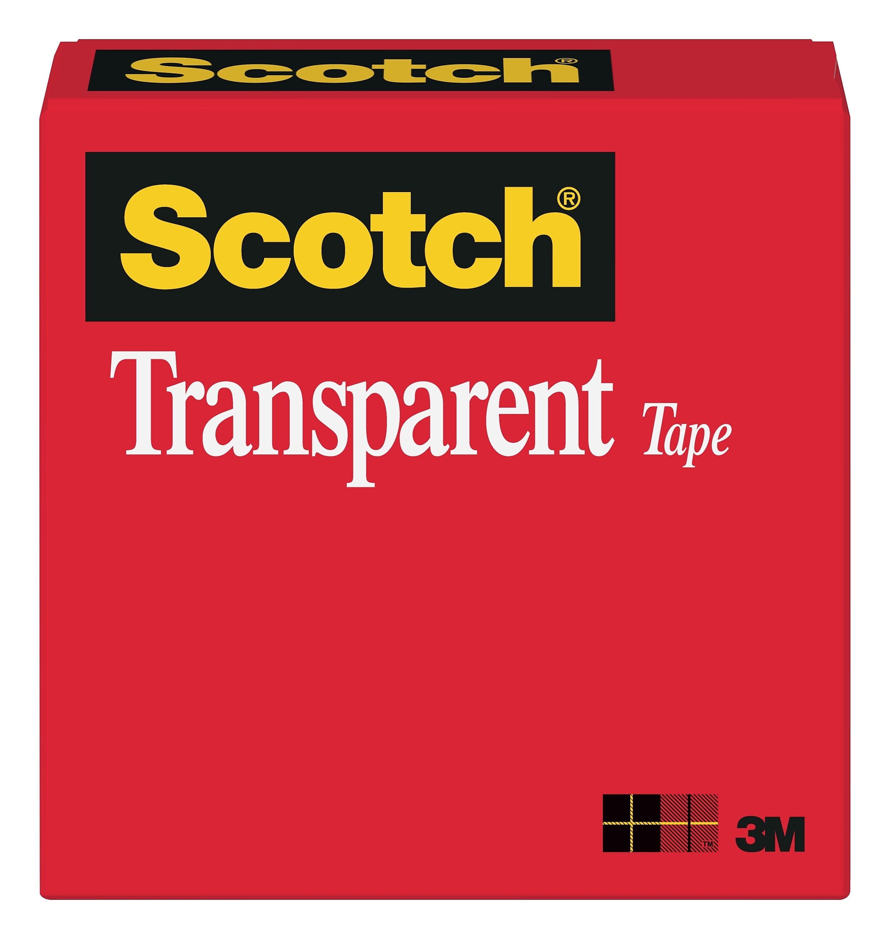 Scotch Transparent Clear Tape Refill, 0.75" x 72 yds., 3" Core, Clear (600-342592)