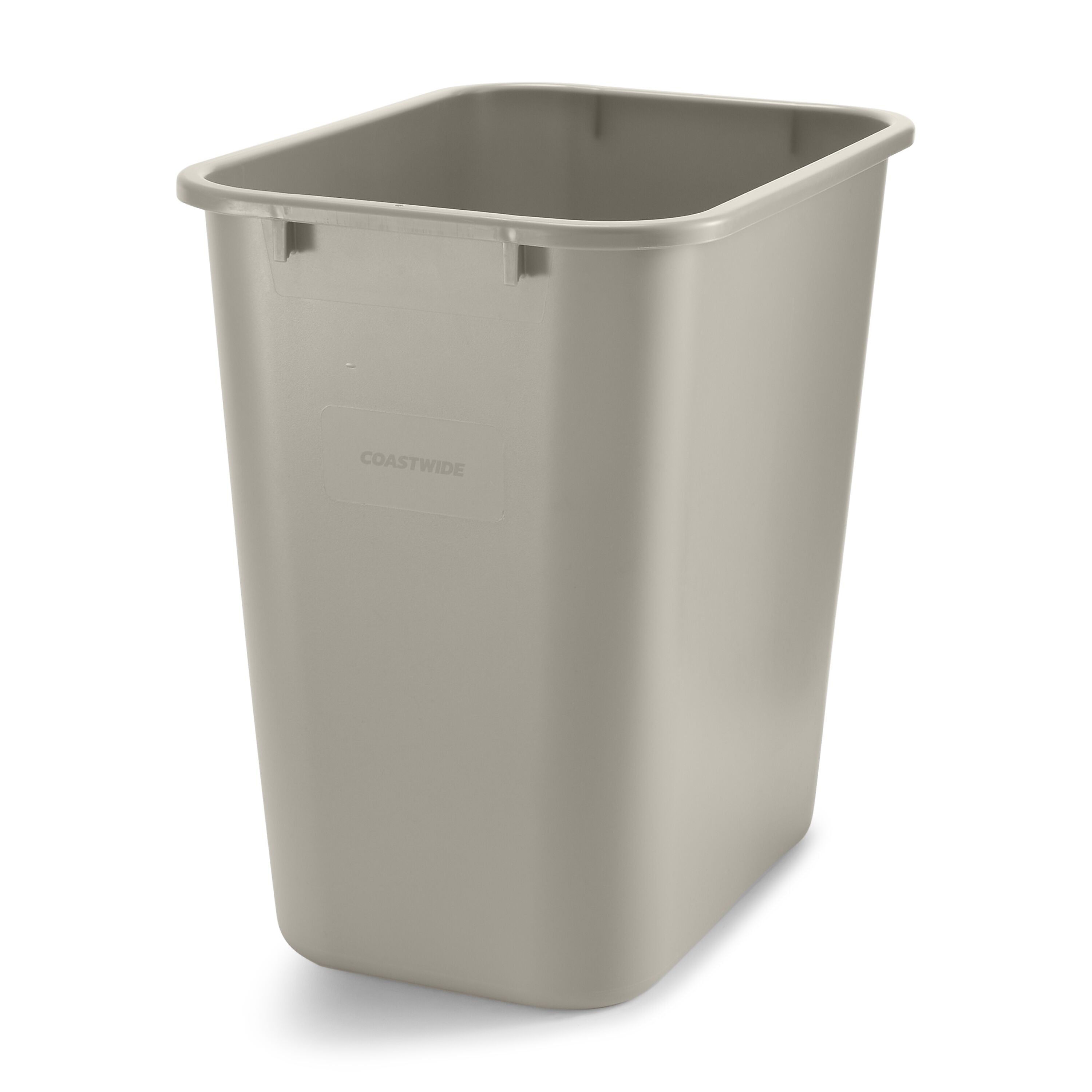 Coastwide Professional™ Plastic Trash Can, 7 Gallon, Beige (CW56430)