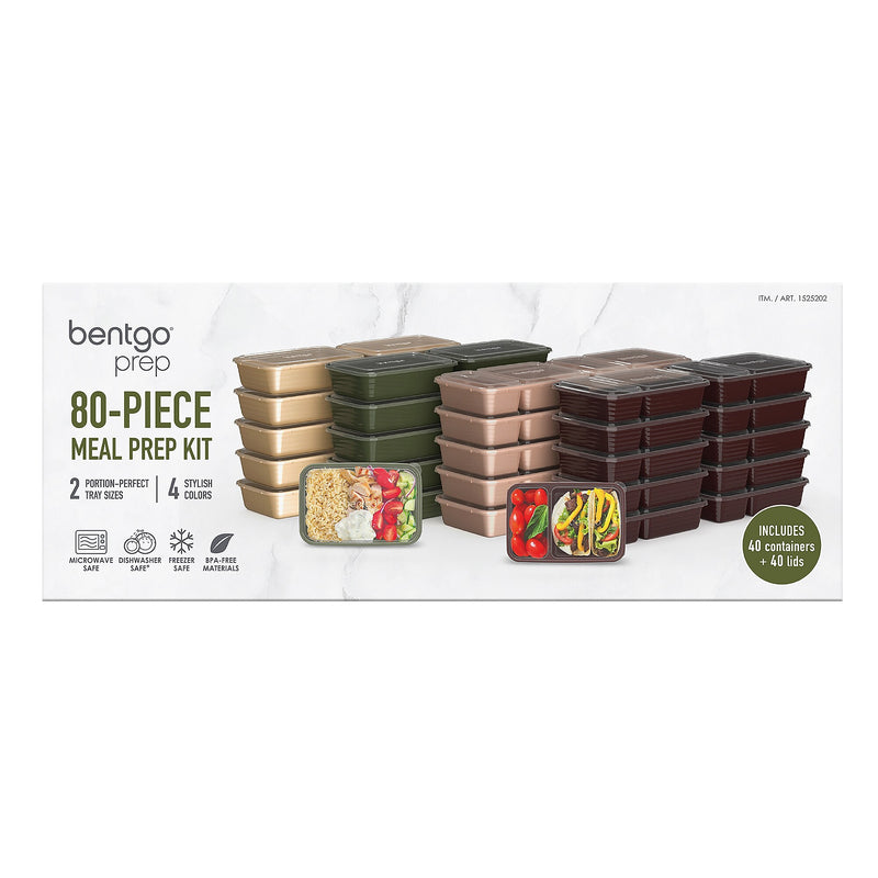 bentgo Combo Meal Prep Containers, 80/Set (BGPRPAK1-ST)