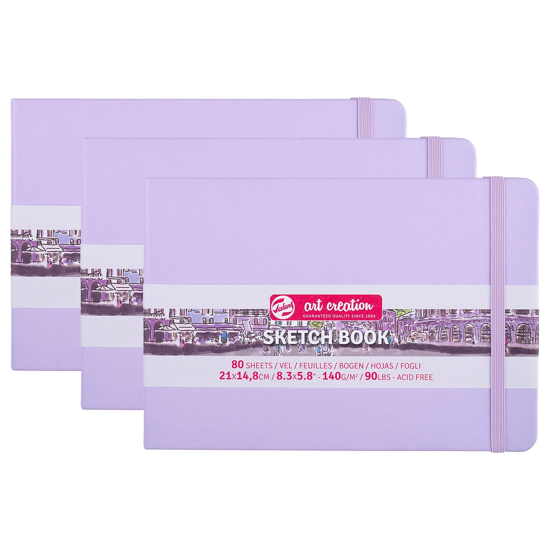 Talens Art Creation 8.3" x 5.8" Sketch Book, 80 Sheets/Book, 3/Bundle (TLN9314135M-3)