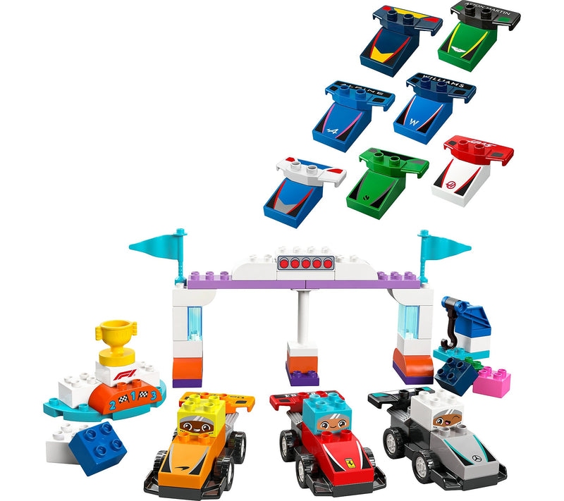 LEGO DUPLO Town F1 Team Race Cars & Drivers, 70 Pieces (10445)