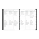 2025-2026 Blue Sky 8.5" x 11" Academic Year Weekly & Monthly Planner, Plastic Cover, Solid Black (134433-A26)