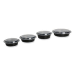 GEN Food Container with Lid, 24 oz, 7.28 x 7.28 x 1.96, Black/Clear, Plastic, 150/Carton