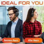 Delton M201 Wireless Active Noise Cancelling Bluetooth Stereo Business Computer Headset, Black (DBHM201D)