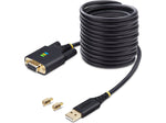 StarTech 10' USB-A to RS-232 Serial Adapter Cable, Male to Male, Black, 'DI Chip, COM Retention (1P10FFCN-USB-SERIAL)