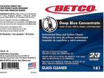 Betco Deep Blue Glass Cleaner Secondary Label, 4" x 6", Multicolor, 24 Labels/Pack (1819090)